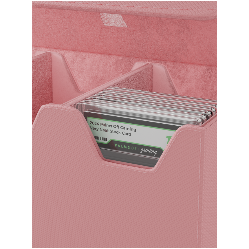 Collector’s Series Medium Graded Card Storage Case Pink for PSA and BGS slabs