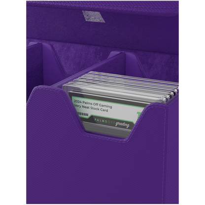 Collector’s Series Medium Graded Card Storage Case Purple for PSA and BGS slabs