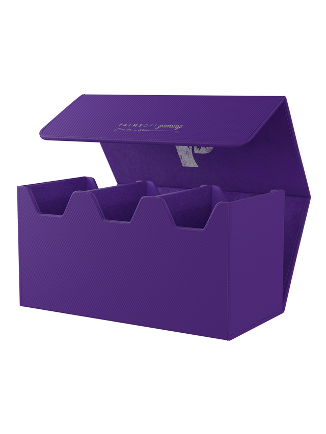 Purple medium graded card storage case holding up to 40 PSA cards