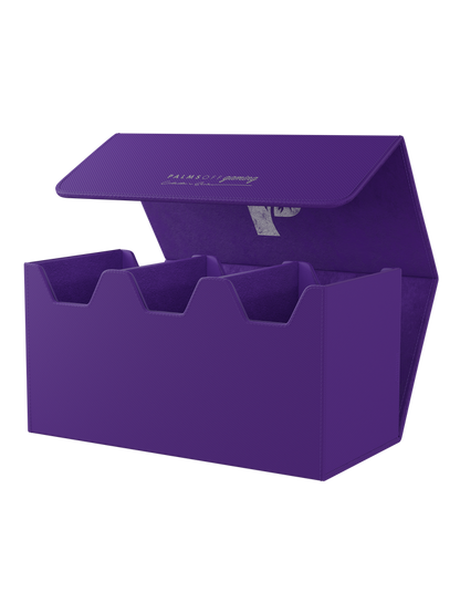 Purple medium graded card storage case holding up to 40 PSA cards