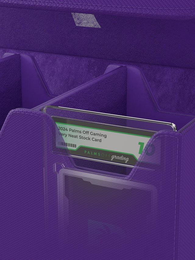 Purple graded card case for Pokémon MTG and collectable cards