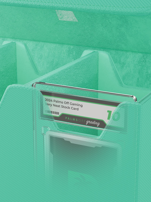 Turquoise Large graded card storage case holding up to 40 PSA cards