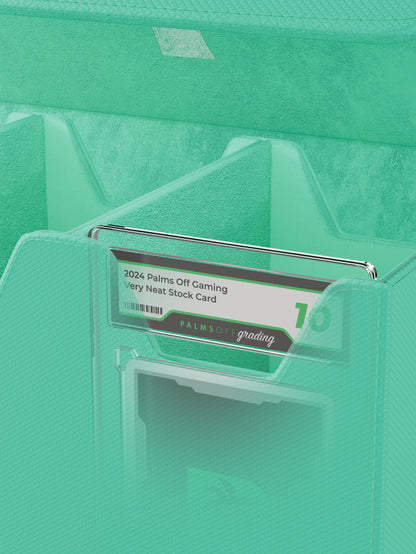 Turquoise Large graded card storage case holding up to 40 PSA cards