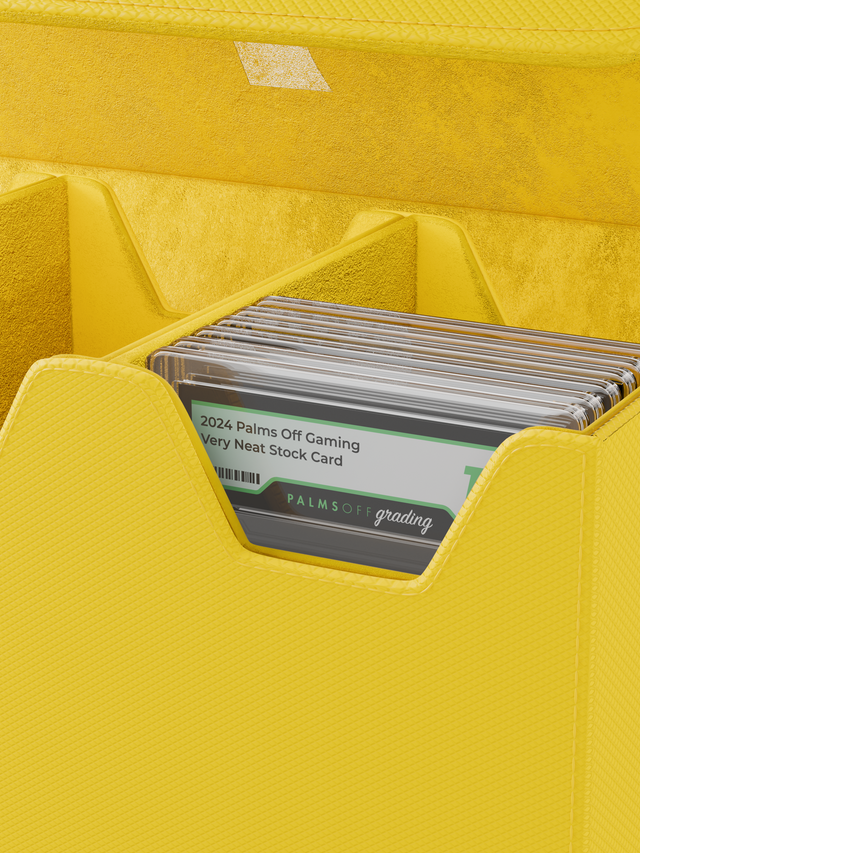 Collector’s Series Medium Graded Card Storage Case yellow for PSA and BGS slabs