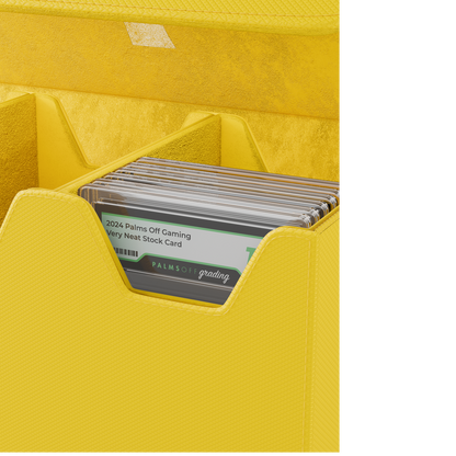 Collector’s Series Medium Graded Card Storage Case yellow for PSA and BGS slabs