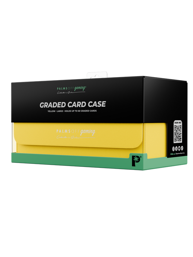 yellow graded card case for Pokémon MTG and collectable cards