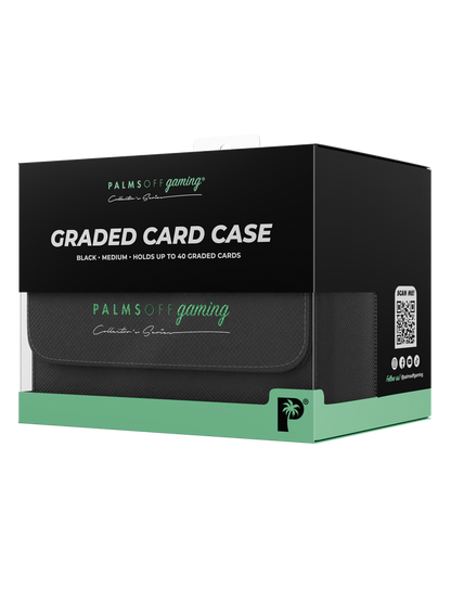 black graded card case for Pokémon MTG and collectable cards