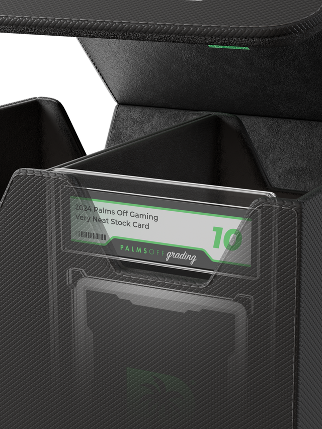 black graded card case for Pokémon MTG and collectable cards