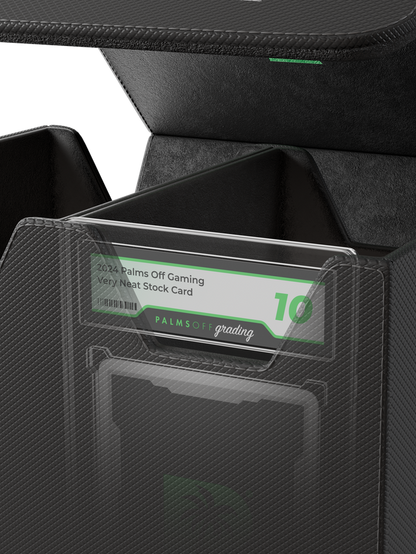 black graded card case for Pokémon MTG and collectable cards