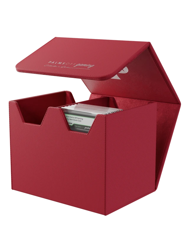 Red graded card case for Pokémon MTG and collectable cards