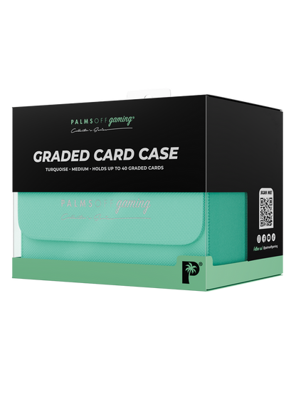 Collector’s Series Medium Graded Card Storage Case turquoise for PSA and BGS slabs