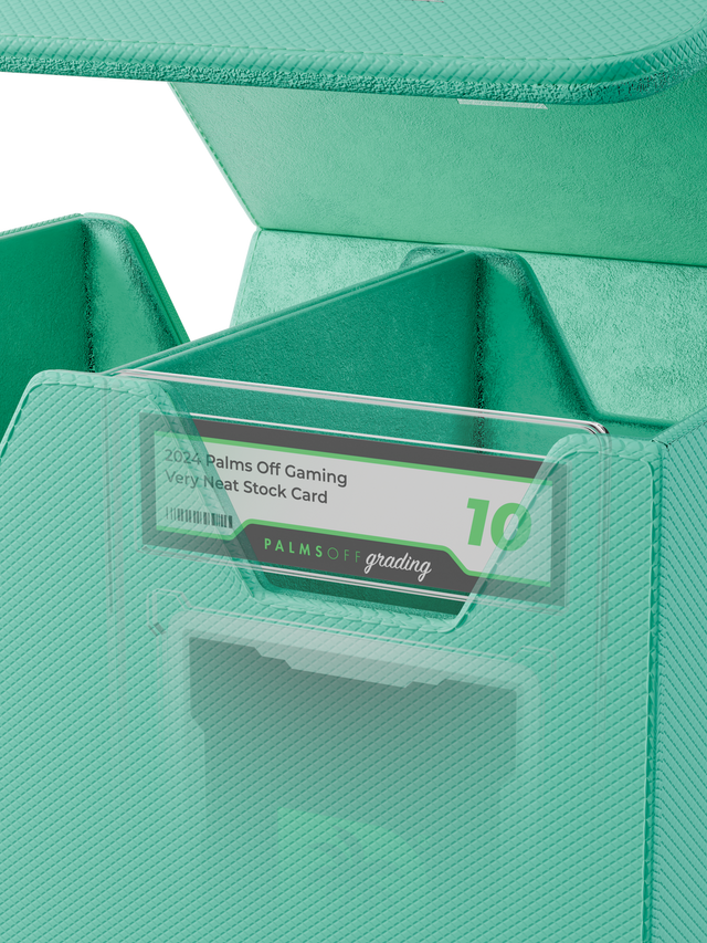 turquoise medium graded card storage case holding up to 40 PSA cards
