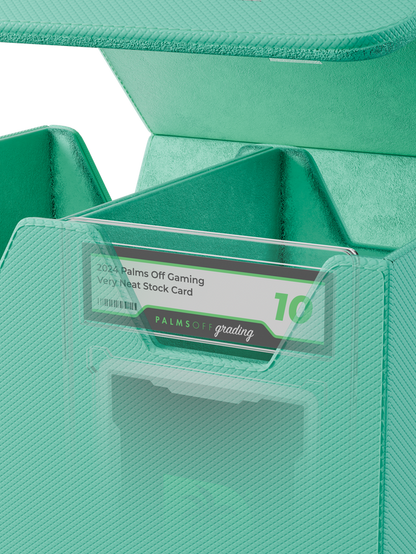 turquoise medium graded card storage case holding up to 40 PSA cards