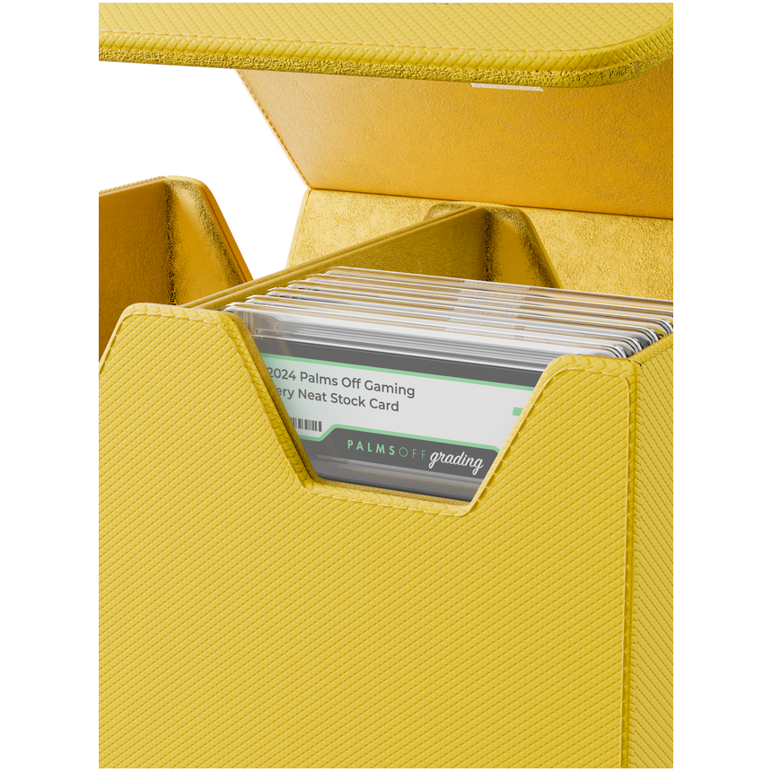 Collector’s Series Medium Graded Card Storage Case yellow for PSA and BGS slabs