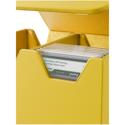 Collector’s Series Medium Graded Card Storage Case yellow for PSA and BGS slabs