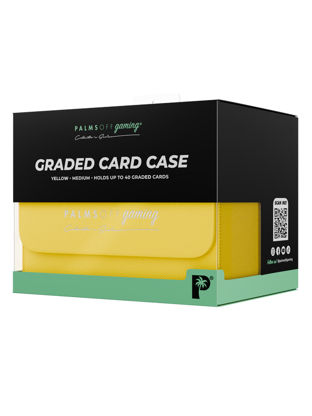 yellow graded card case for Pokémon MTG and collectable cards