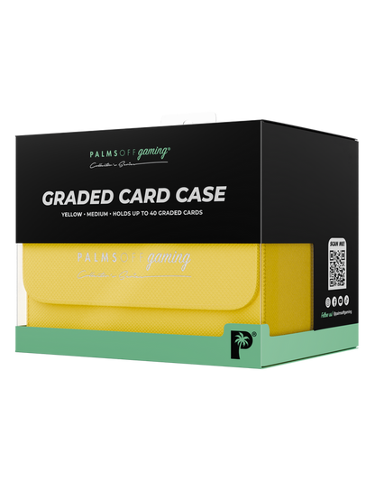 yellow graded card case for Pokémon MTG and collectable cards