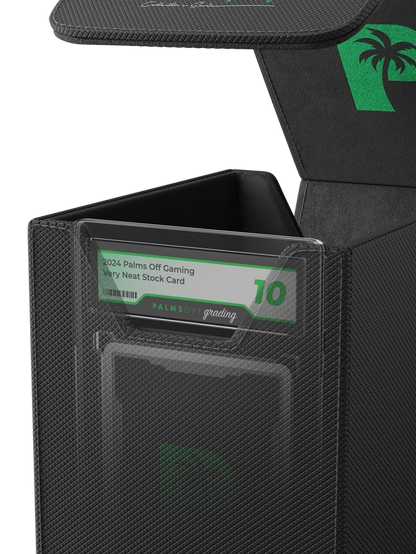 Black graded card case for Pokémon MTG and collectable cards