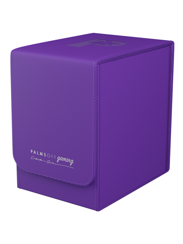 purple small graded card storage case holding up to 40 PSA cards