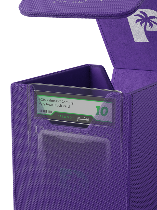 Collector’s Series small Graded Card Storage Case purple for PSA and BGS slabs