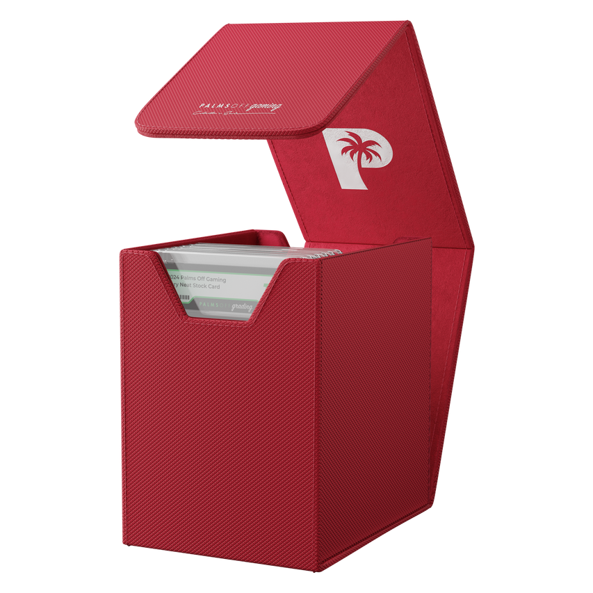 Palms Off Gaming Red small Graded Card Case