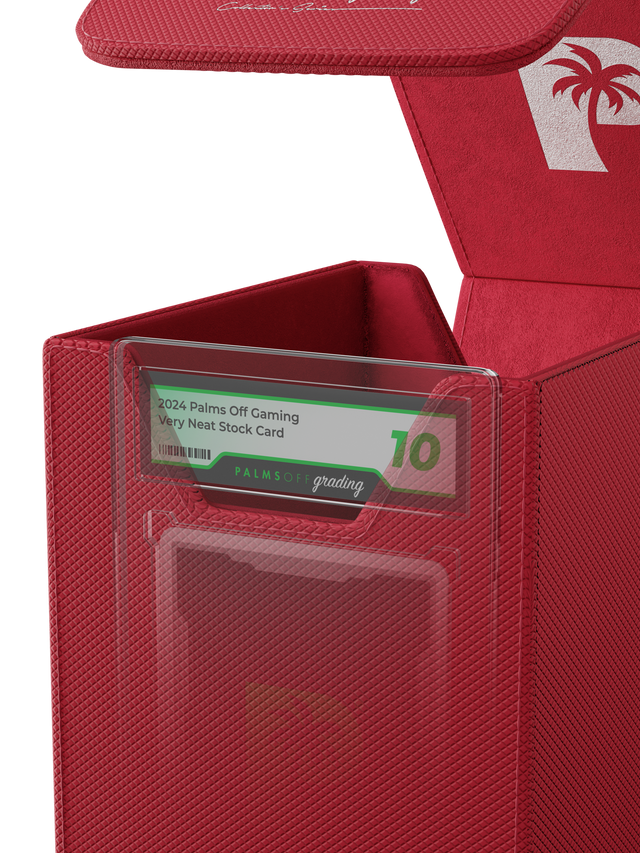Palms Off Gaming Red small Graded Card Case
