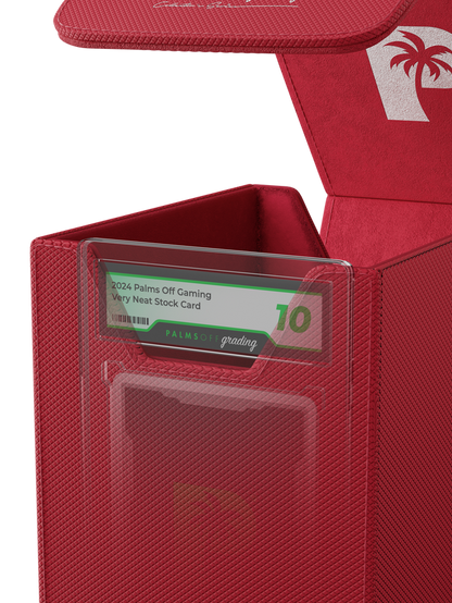 Palms Off Gaming Red small Graded Card Case