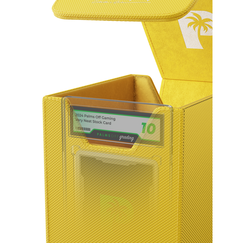 Palms Off Gaming Yellow small Graded Card Case