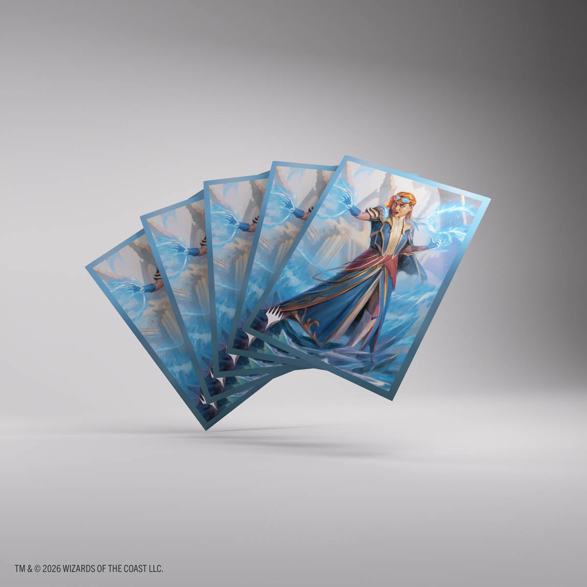 MTG Reality Fracture Premium Art Sleeves - Chandra Chill of Compliance fanned sleeves