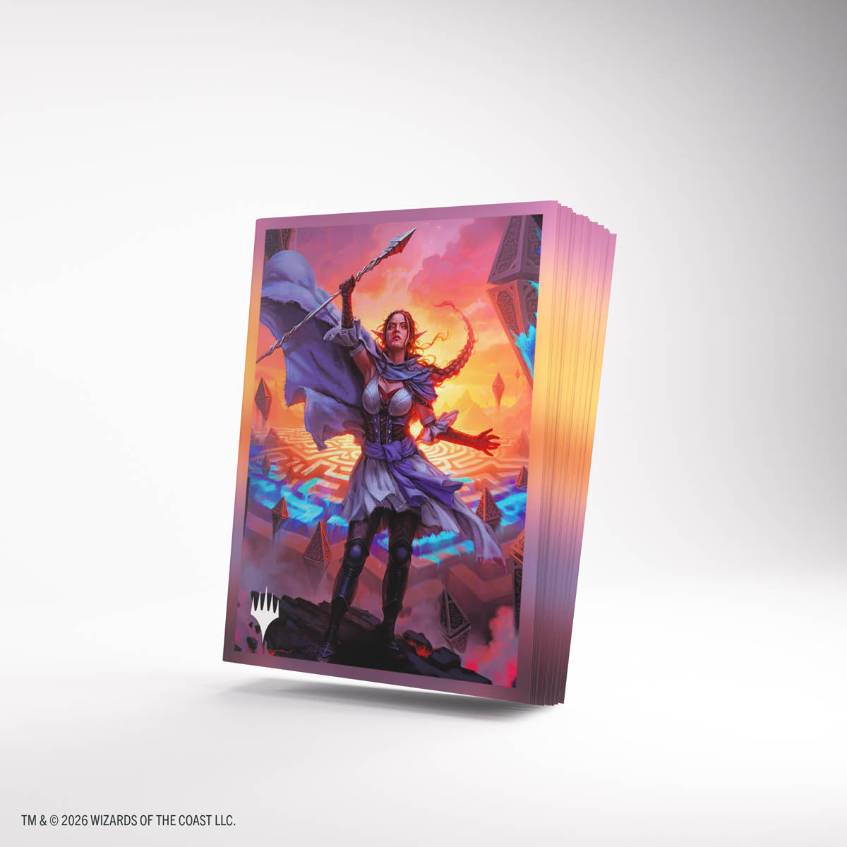 MTG Reality Fracture Premium Art Sleeves - Nissa Leyline Tamer stacked sleeve artwork