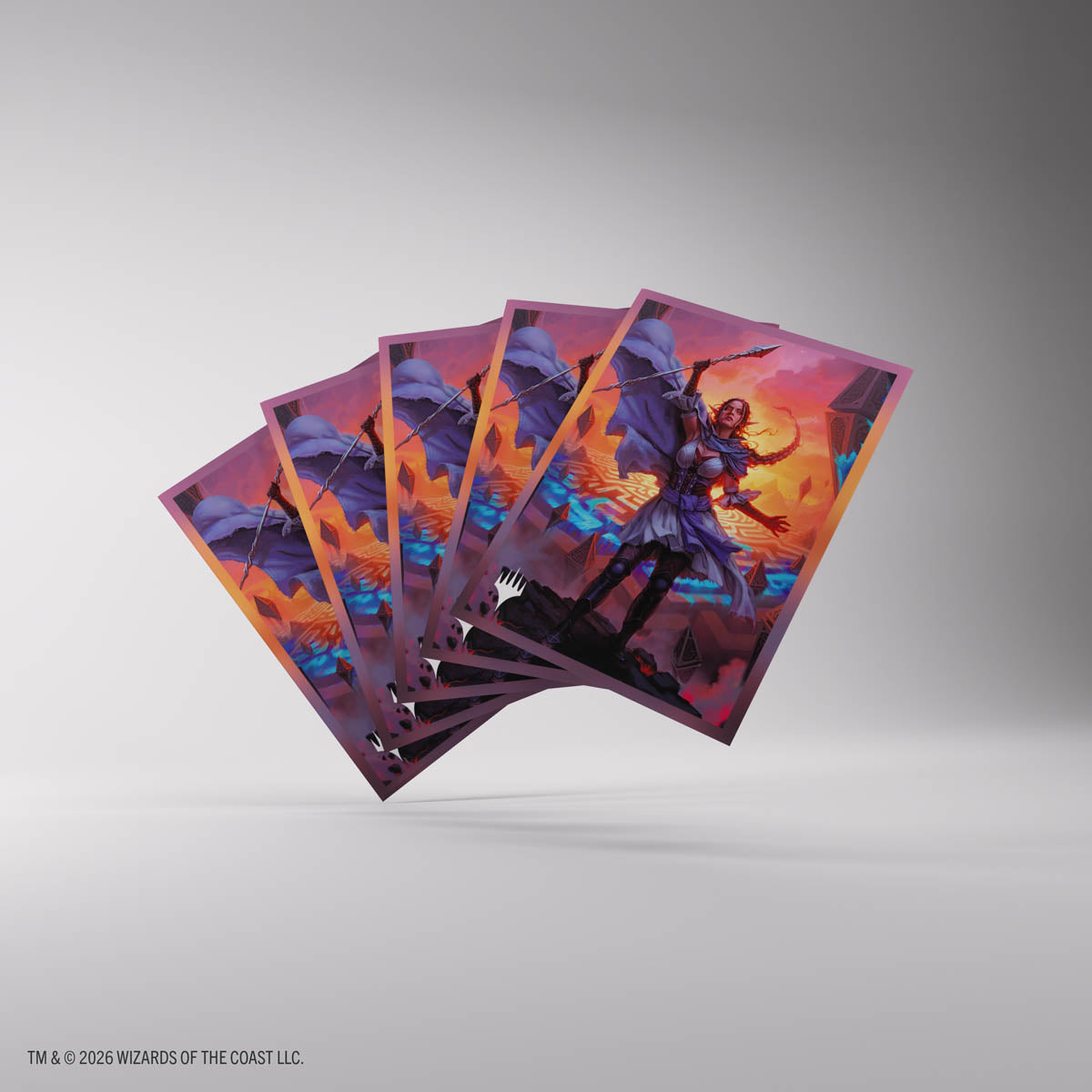 MTG Reality Fracture Premium Art Sleeves - Nissa Leyline Tamer fanned sleeves