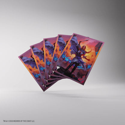 MTG Reality Fracture Premium Art Sleeves - Nissa Leyline Tamer fanned sleeves