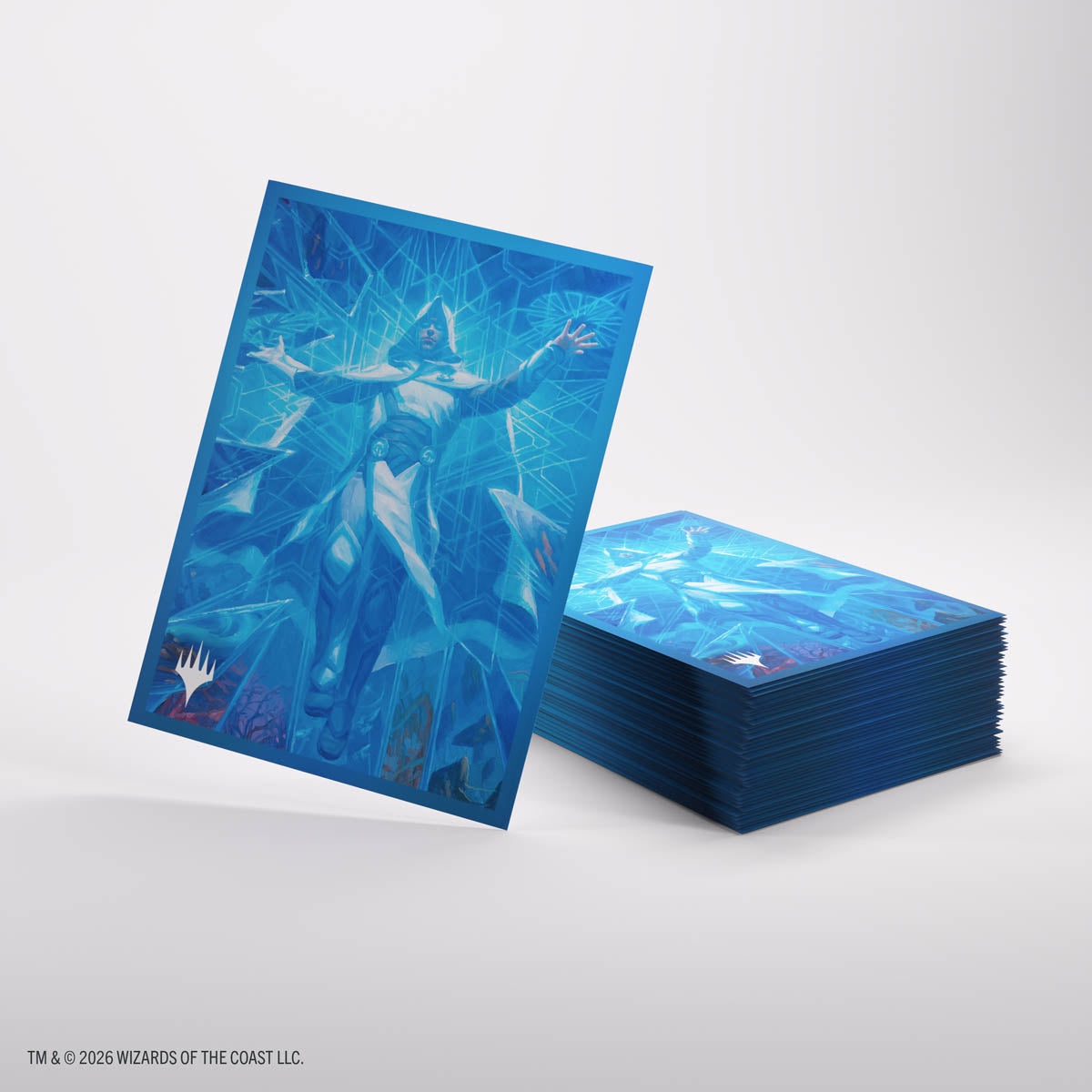 MTG Reality Fracture Premium Art Sleeves - Overwrite the Multiverse sleeve and stack of sleeves