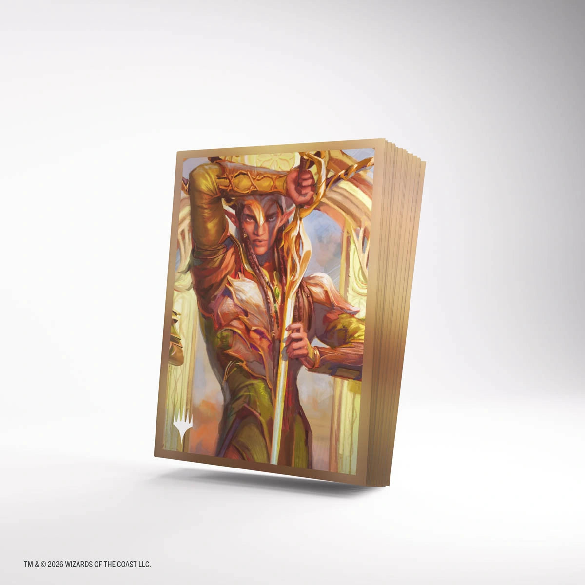 MTG Lorwyn Eclipsed Premium Art Sleeves - Morcants Loyalist stacked sleeve artwork