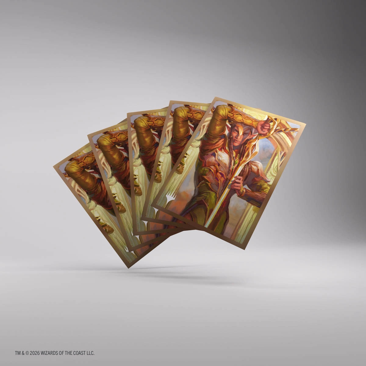 MTG Lorwyn Eclipsed Premium Art Sleeves - Morcants Loyalist fanned sleeves