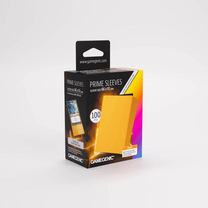 Gamegenic Prime Orange Card Sleeves 100 sleeve pack with clear fronts and matte backs