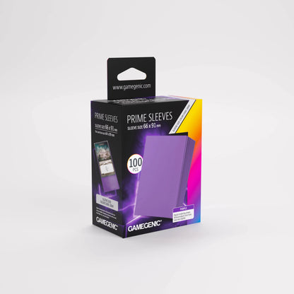 Gamegenic Prime Purple Card Sleeves 100 sleeve pack with clear fronts and matte backs