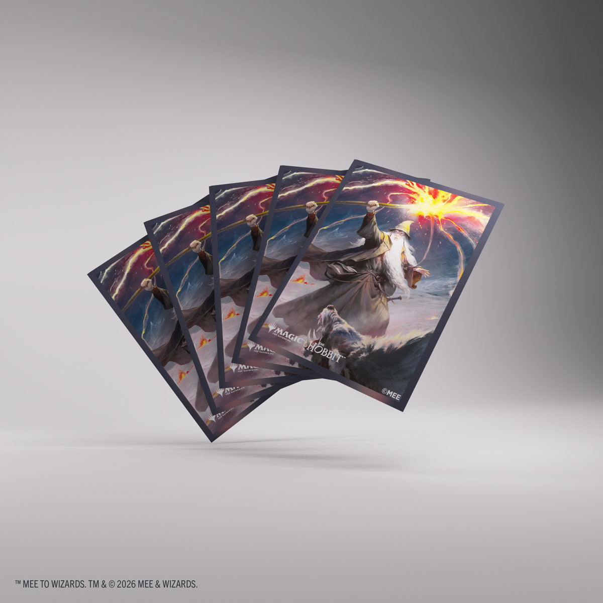 Gandalf - Shadow's Foe MTG The Hobbit Premium Art Sleeves - fanned card sleeves