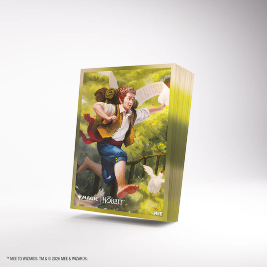 On an Adventure MTG The Hobbit Premium Art Sleeves - angled sleeve stack