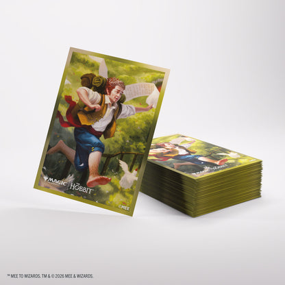 On an Adventure MTG The Hobbit Premium Art Sleeves - individual sleeve and stack