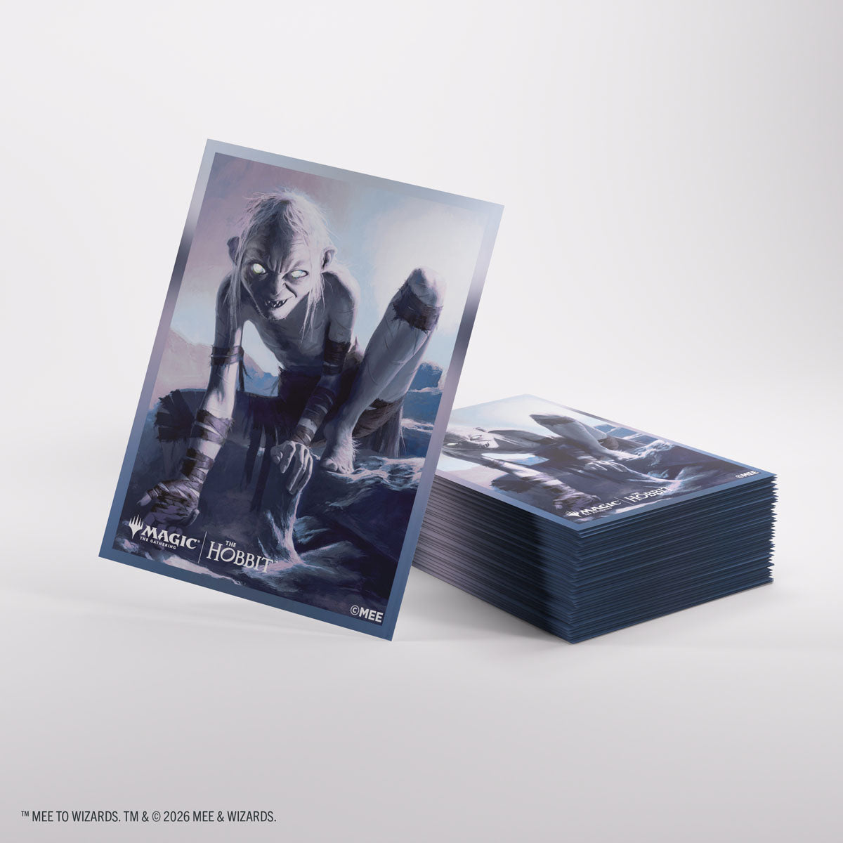 Gollum - Riddle Master MTG The Hobbit Premium Art Sleeves - individual sleeve and stack
