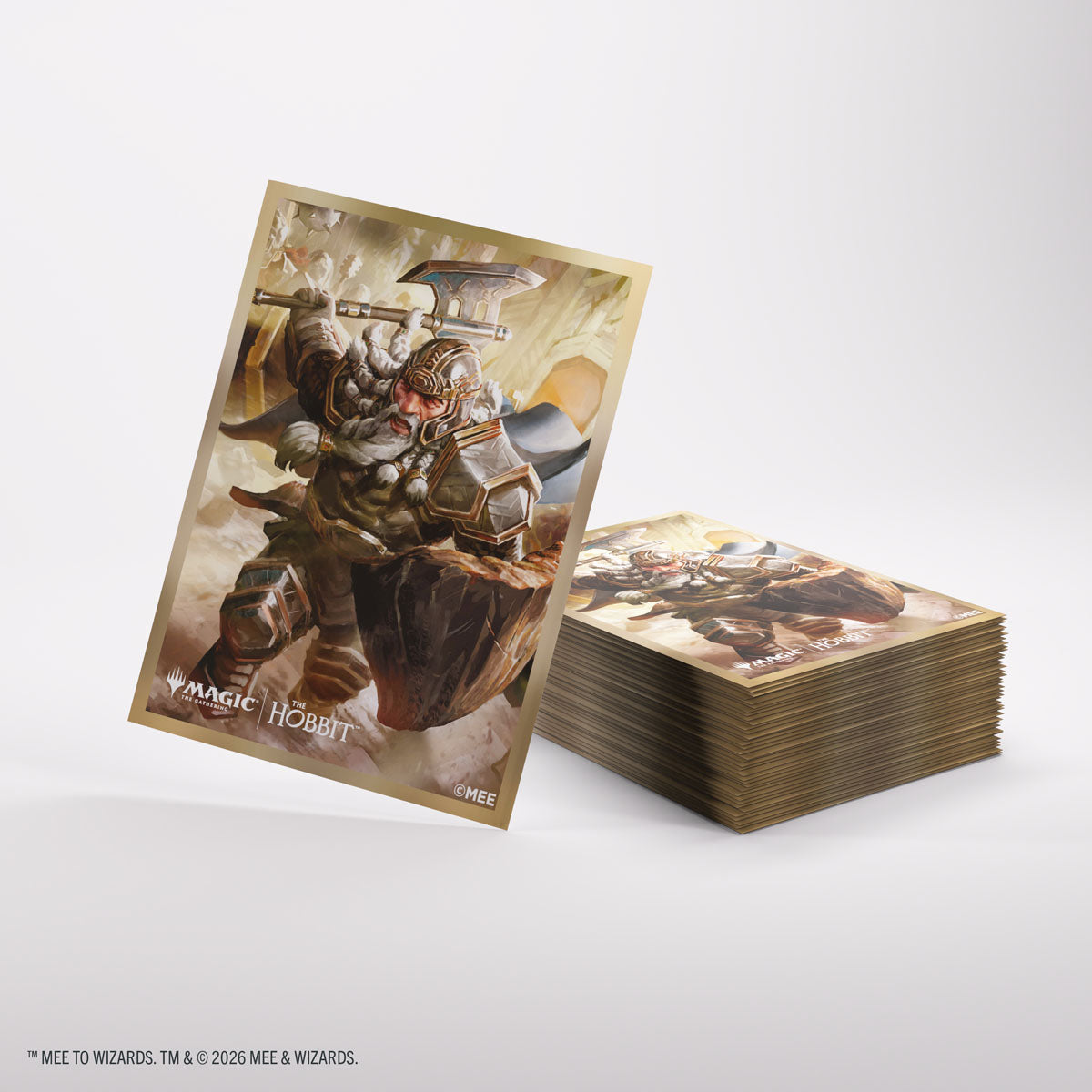 Thorin - Mountain-King MTG The Hobbit Premium Art Sleeves - individual sleeve and stack