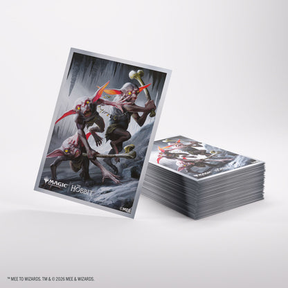Goblin Army Token MTG The Hobbit Premium Art Sleeves - individual sleeve and stack