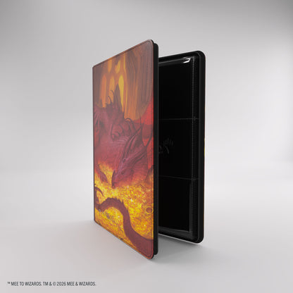 Gamegenic MTG The Hobbit Smaug's Mox Amber Zip-Up Album - open side-loading pages