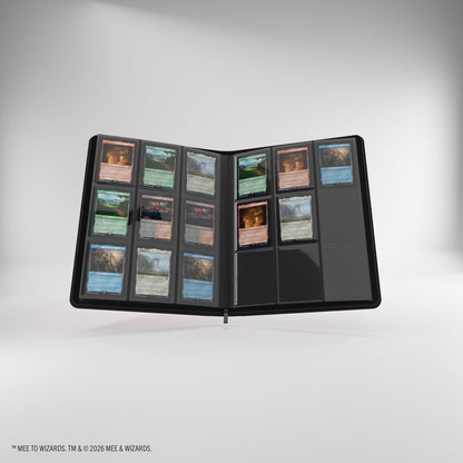 Gamegenic MTG The Hobbit Smaug's Mox Amber Zip-Up Album - open album with cards
