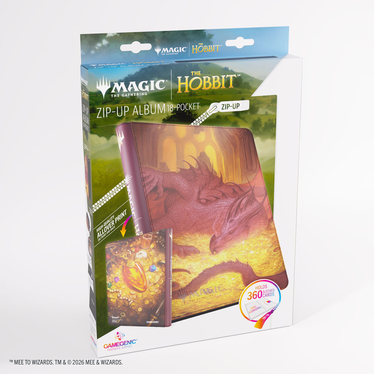 Gamegenic MTG The Hobbit Smaug's Mox Amber Zip-Up Album - retail packaging front
