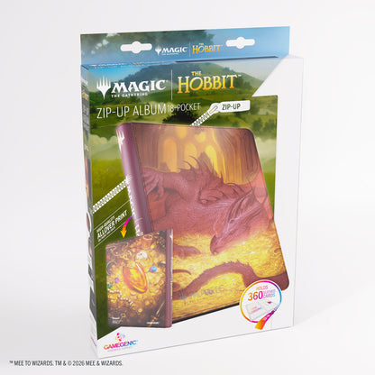 Gamegenic MTG The Hobbit Smaug's Mox Amber Zip-Up Album - retail packaging front