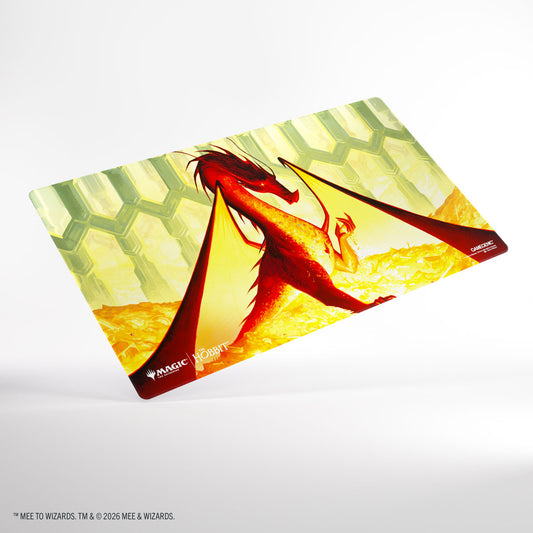 Gamegenic MTG The Hobbit Smaug the Golden Shiny Playmat - angled full playmat