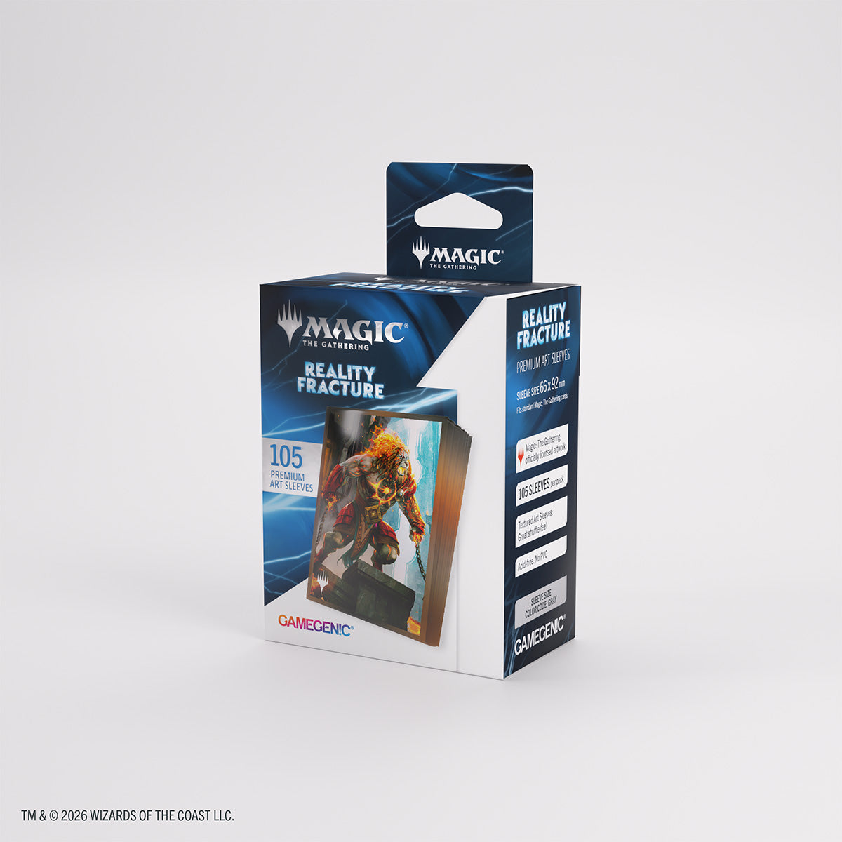 MTG Reality Fracture Premium Art Sleeves - Ajani Path of Vengeance packaging front