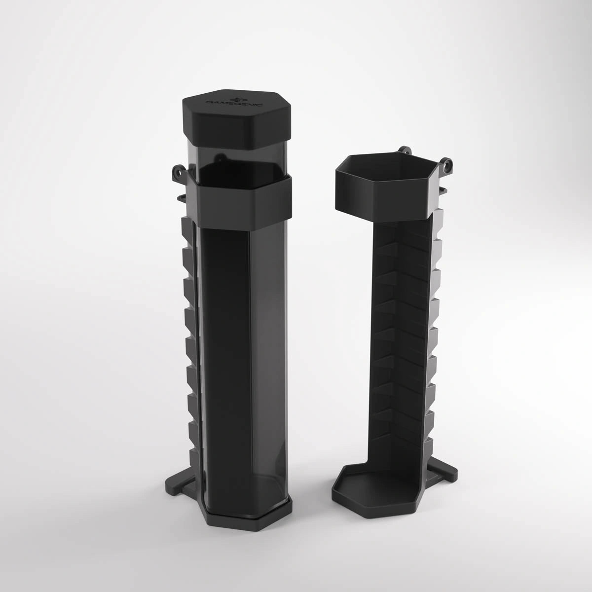Black Tube Holder showing included black tube and empty holder